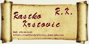 Rastko Krstović vizit kartica